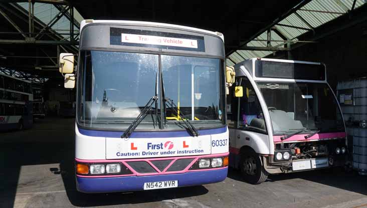 First Hampshire & Dorset Volvo B10B Wright 60337 & Optare Solo 53109